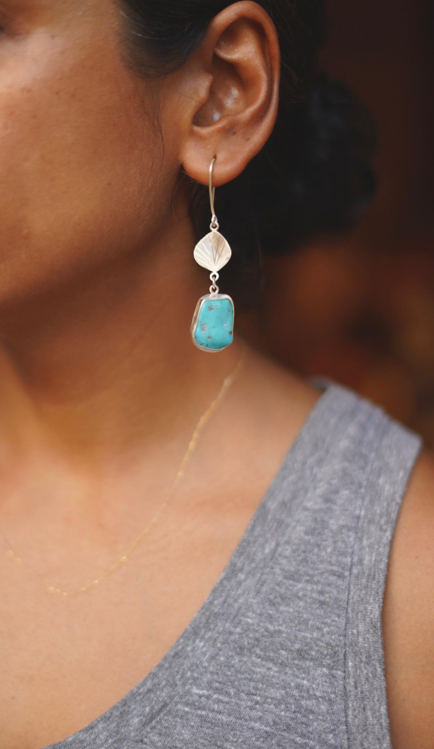 Turquoise Sterling silver Silver Earrings 1