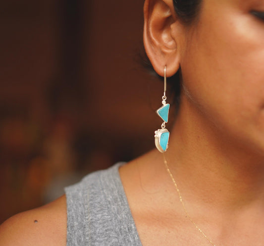 Turquoise & Sterling Silver Earrings 3