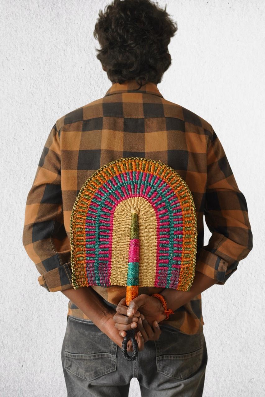 Accra Handwoven Fan/ Wall Decor