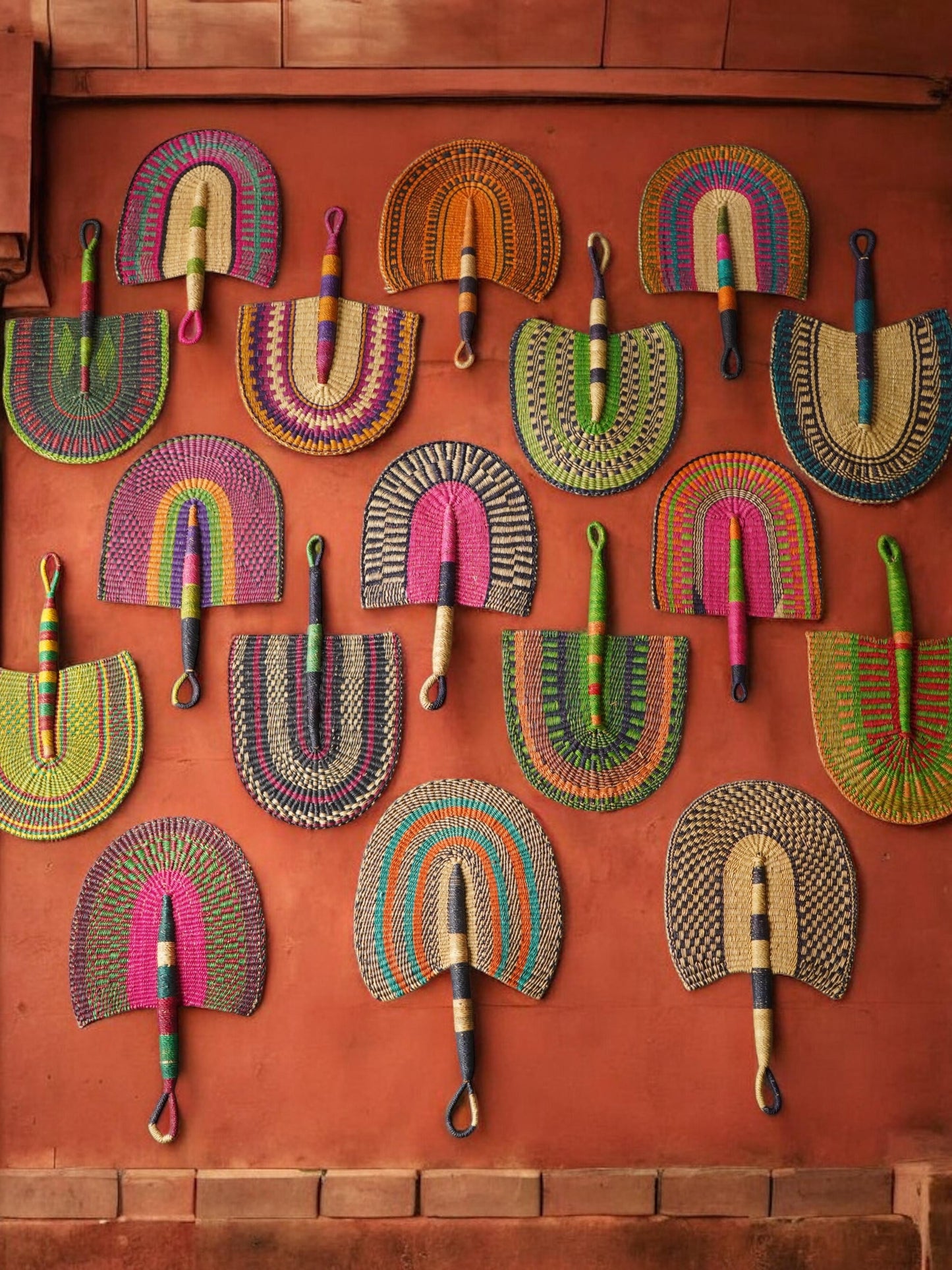 Accra Handwoven Fan/ Wall Decor