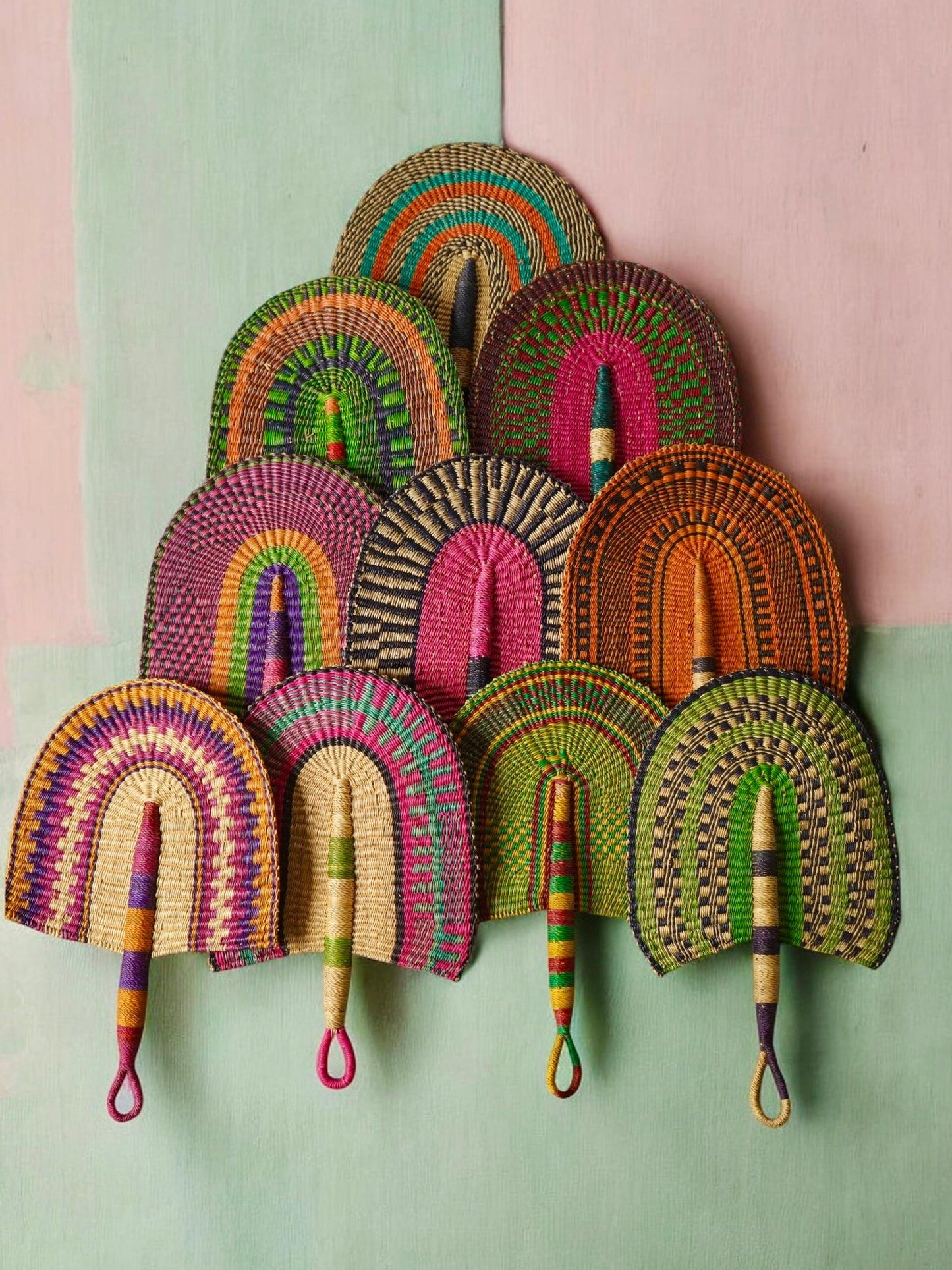 Accra Handwoven Fan/ Wall Decor