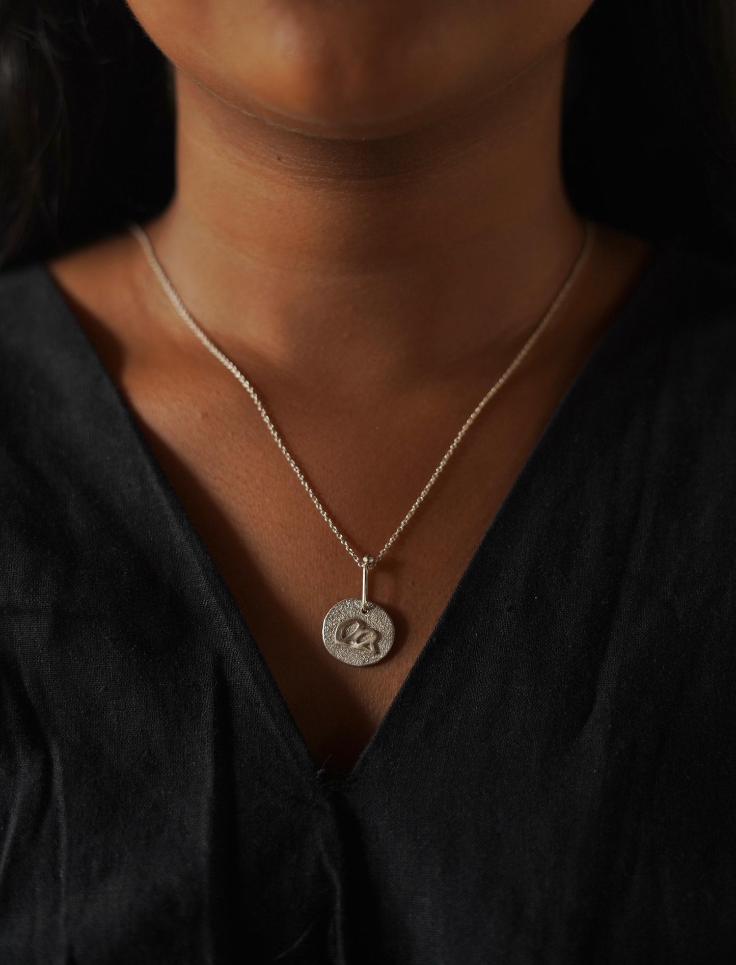 Malayalam Alphabet Silver Pendant