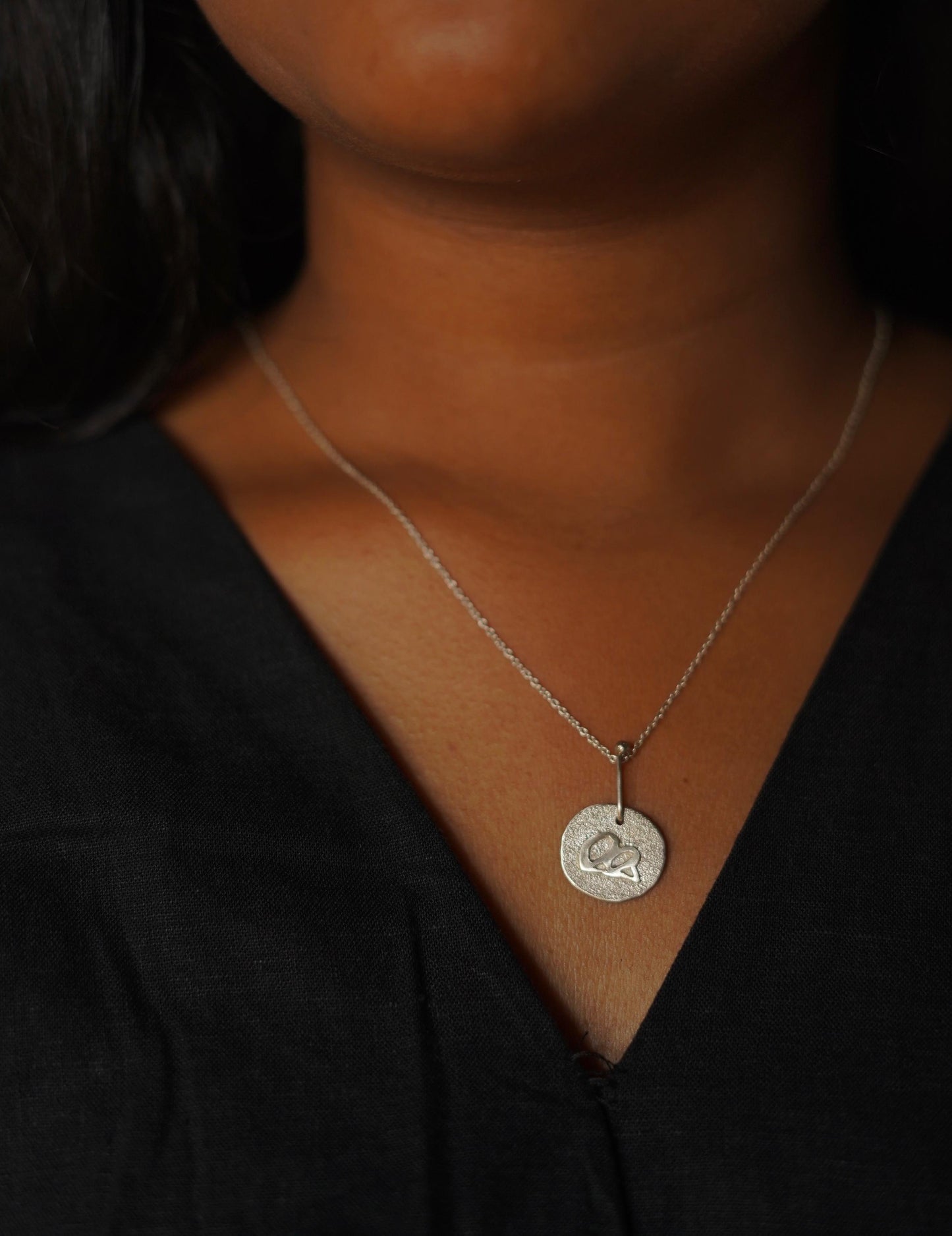 Malayalam Alphabet Silver Pendant