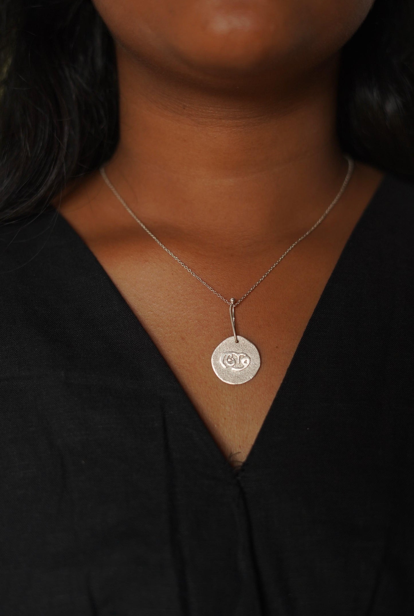 Malayalam Alphabet Silver Pendant