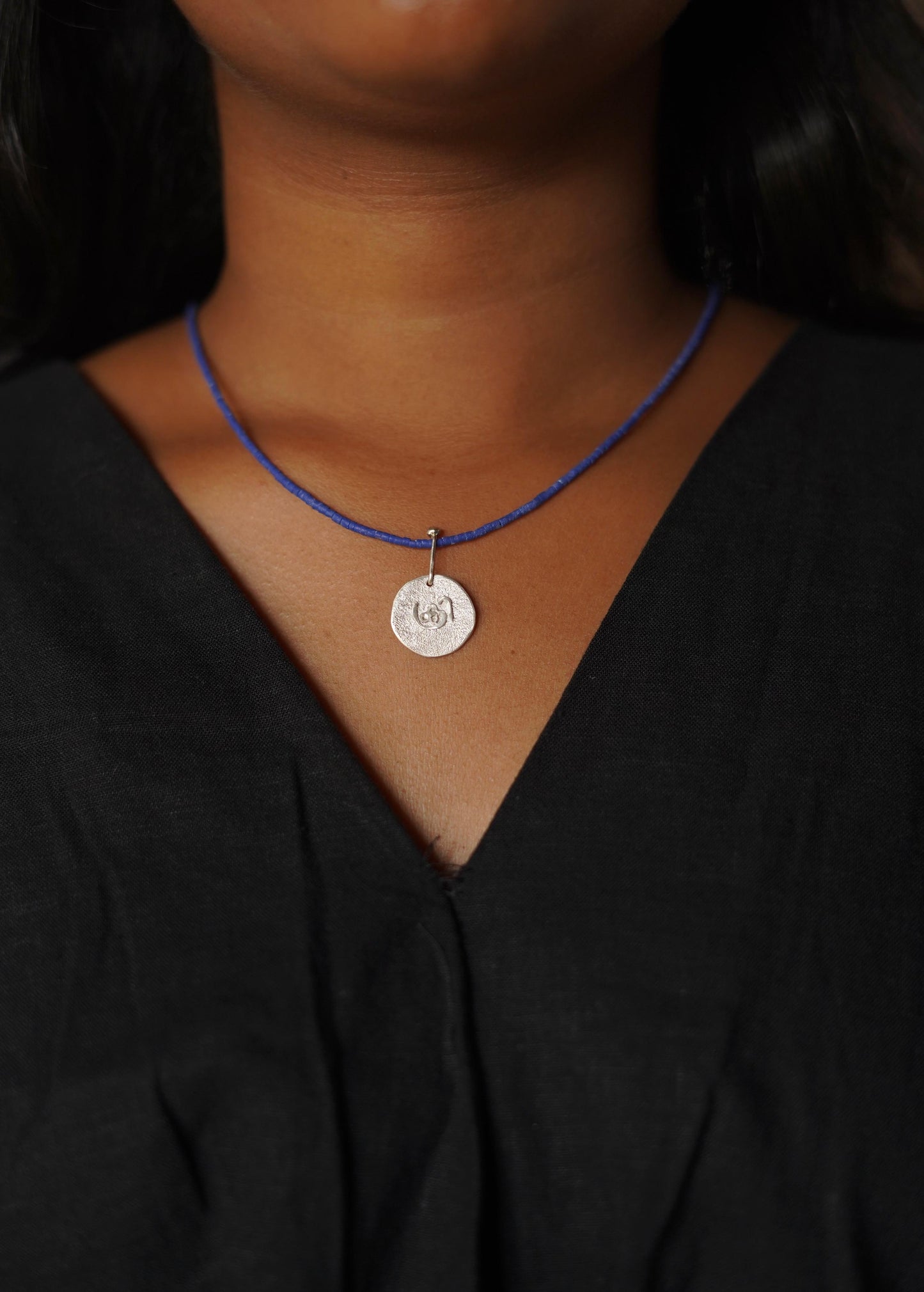 Malayalam Alphabet Silver Pendant