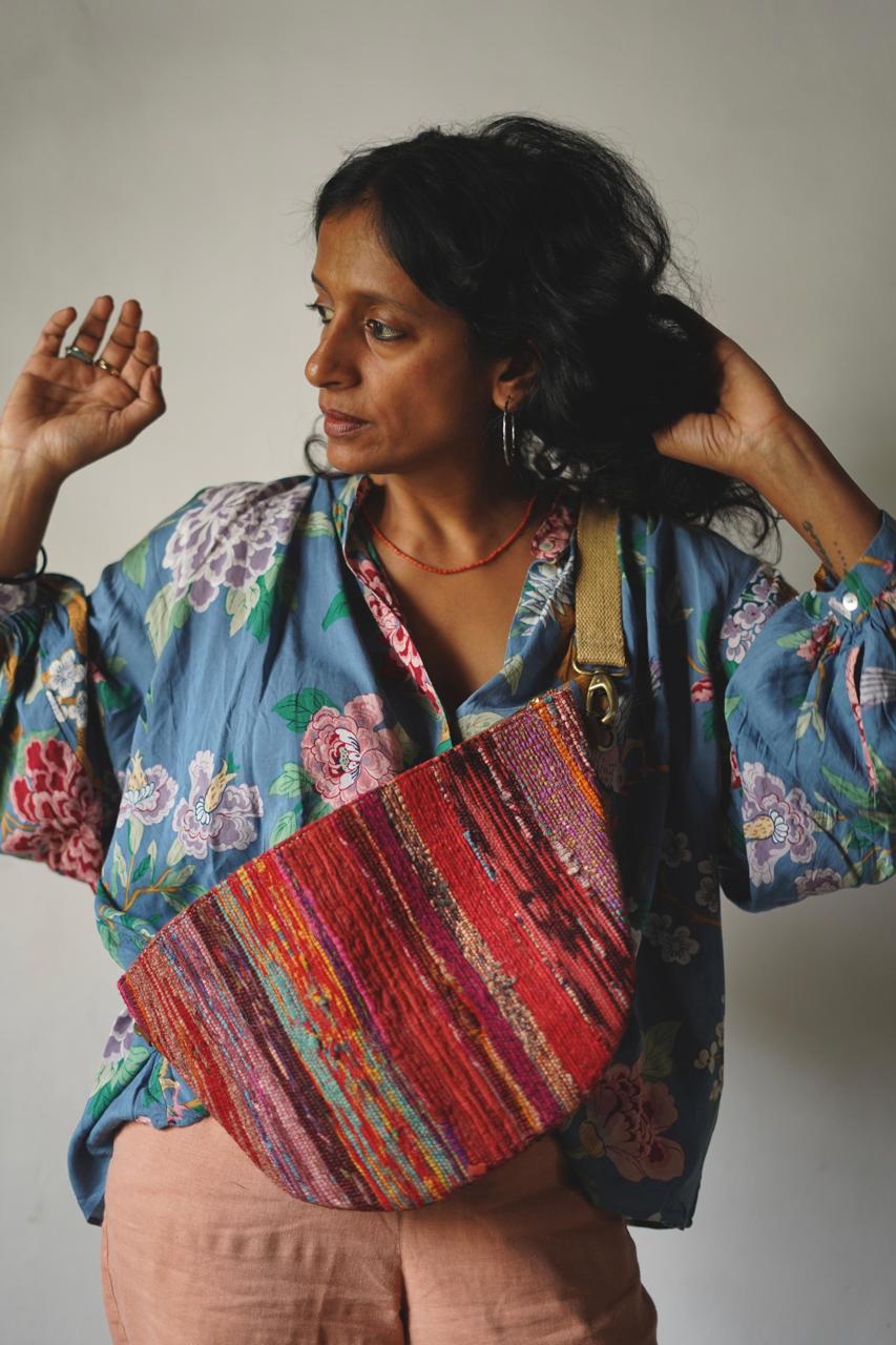 Aanya Hand-Woven Upcycled Crossbody/Fanny Pack