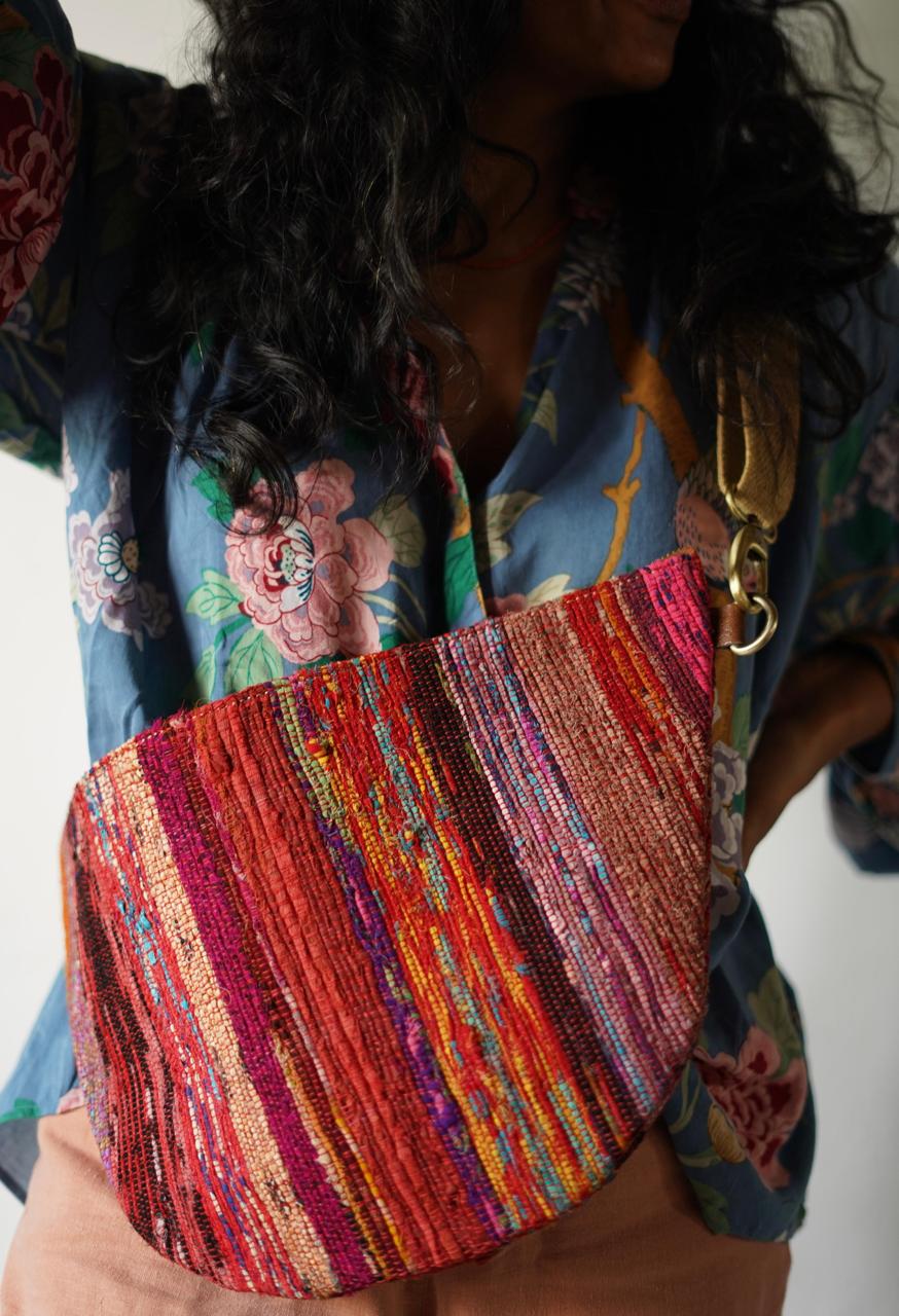 Aanya Hand-Woven Upcycled Crossbody/Fanny Pack