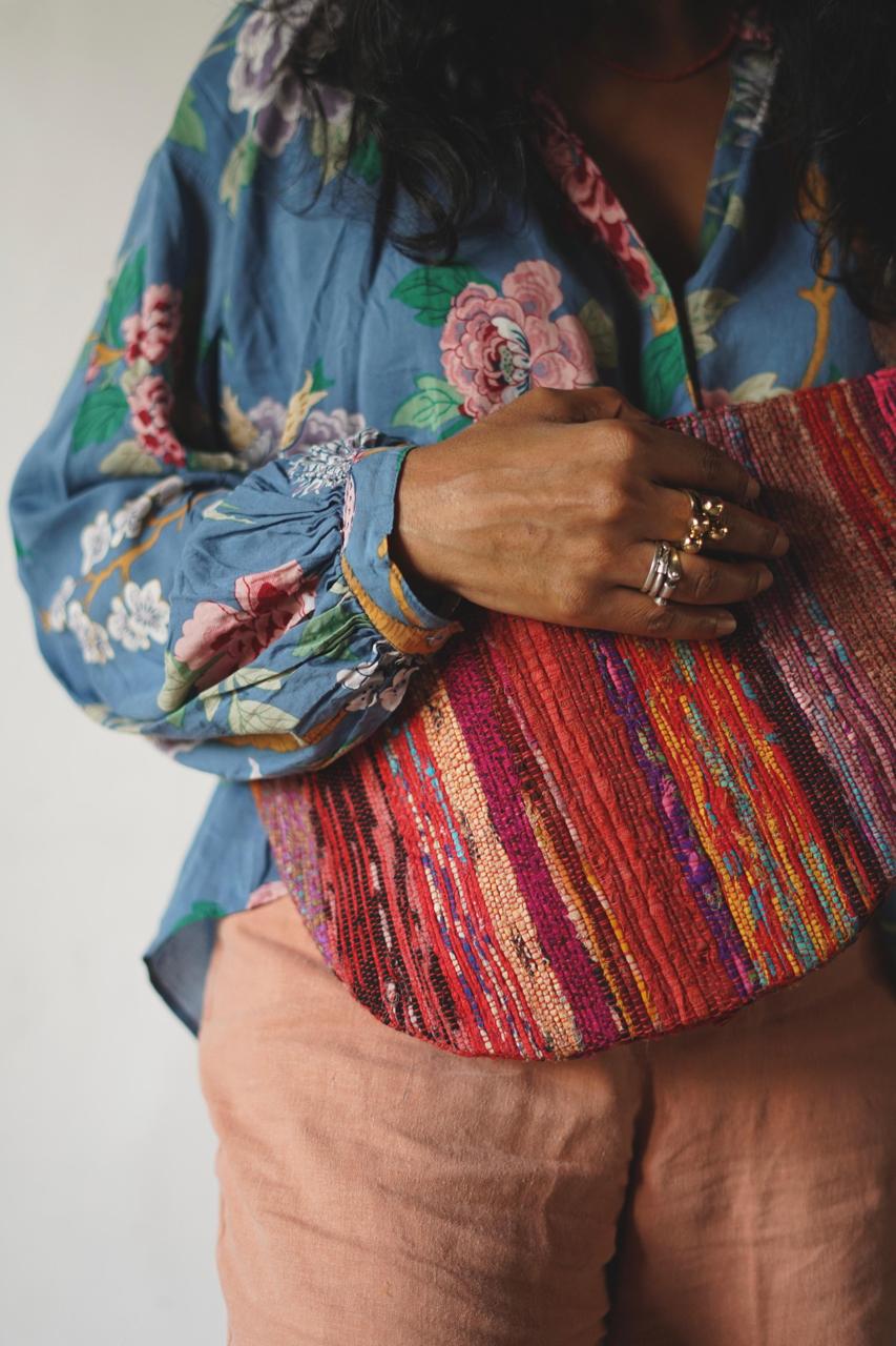 Aanya Hand-Woven Upcycled Crossbody/Fanny Pack