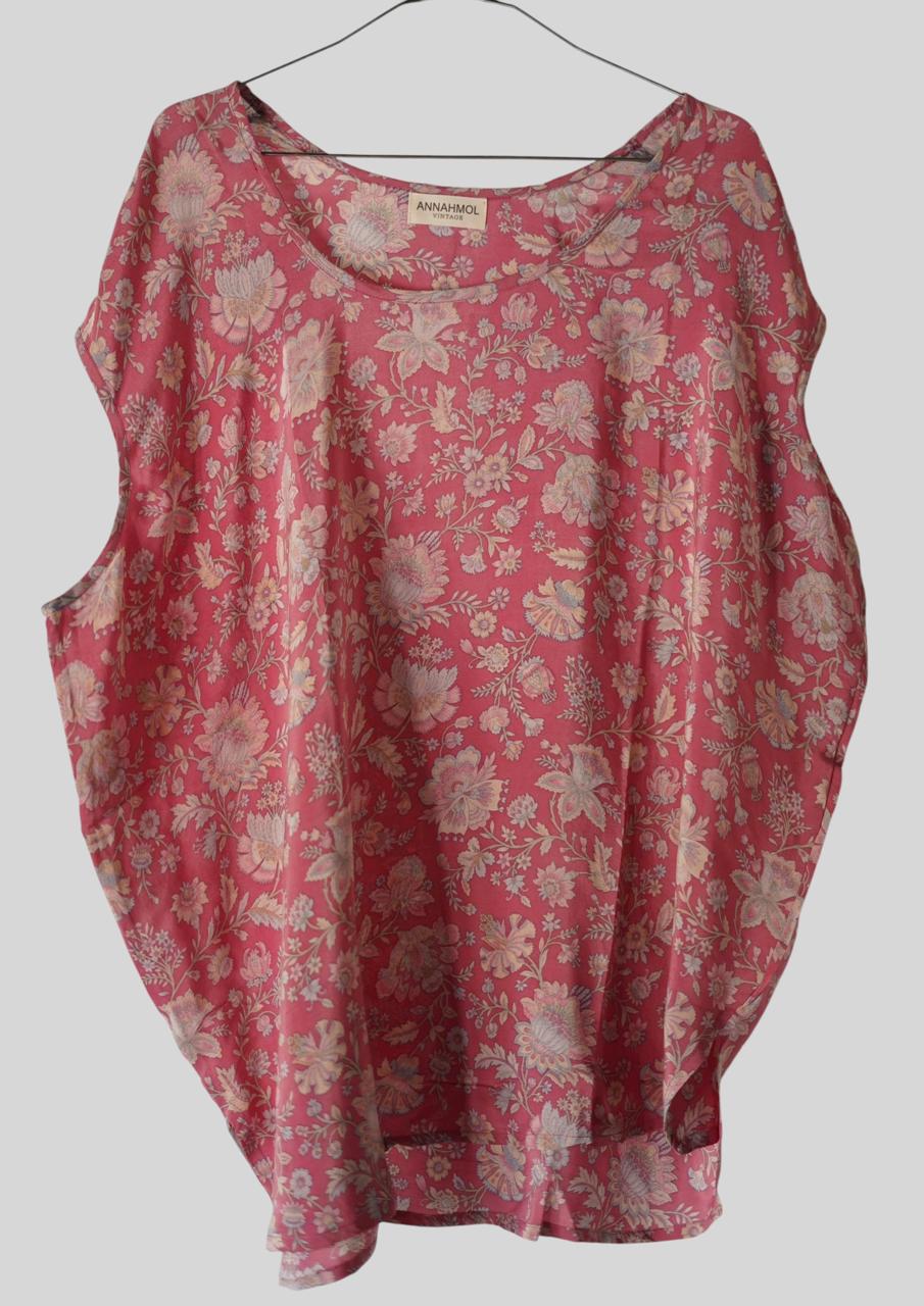 Paros Free Size Vintage Silk Fluid Top