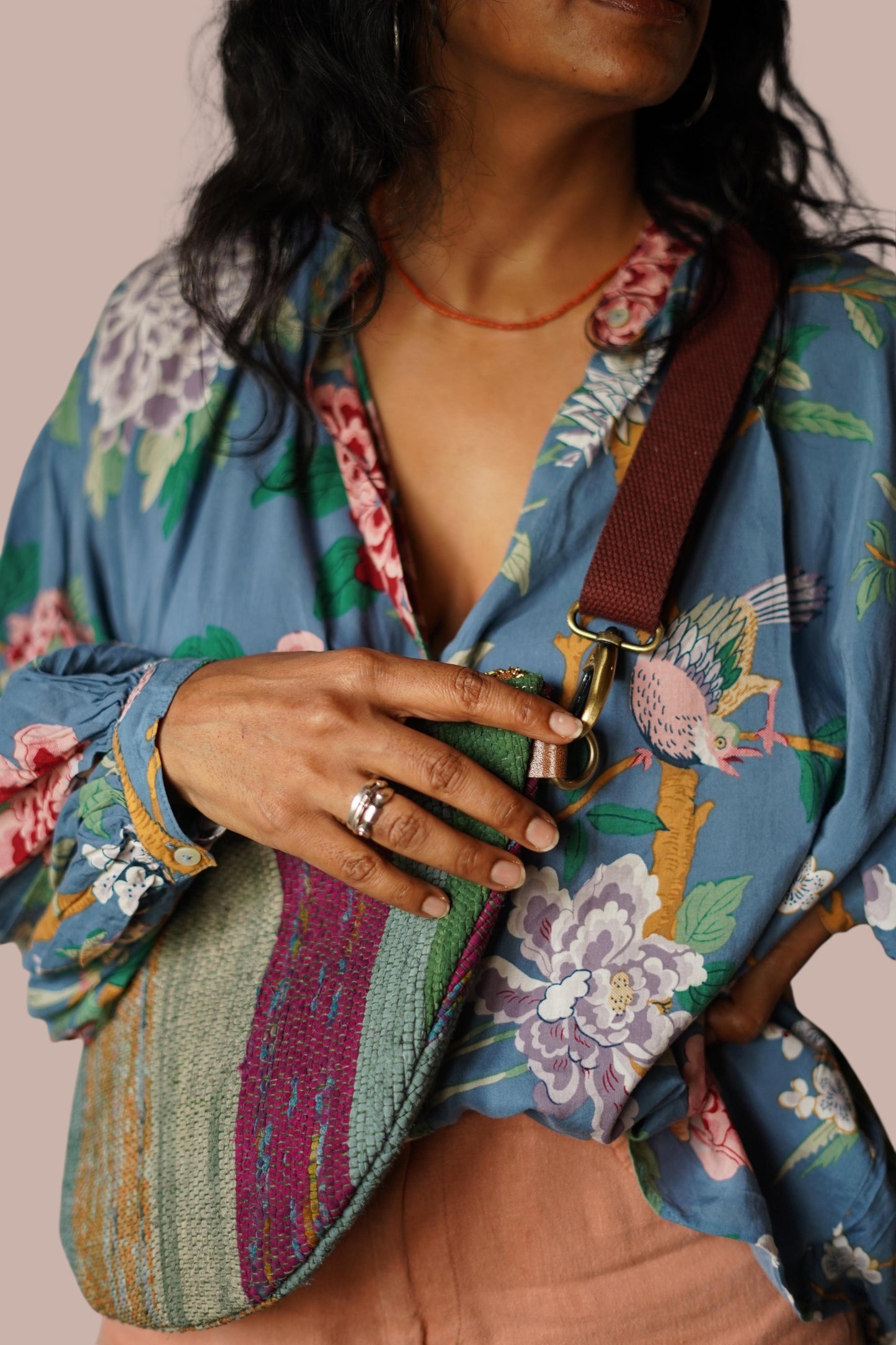 Aanya Hand-Woven Upcycled Crossbody/Fanny Pack