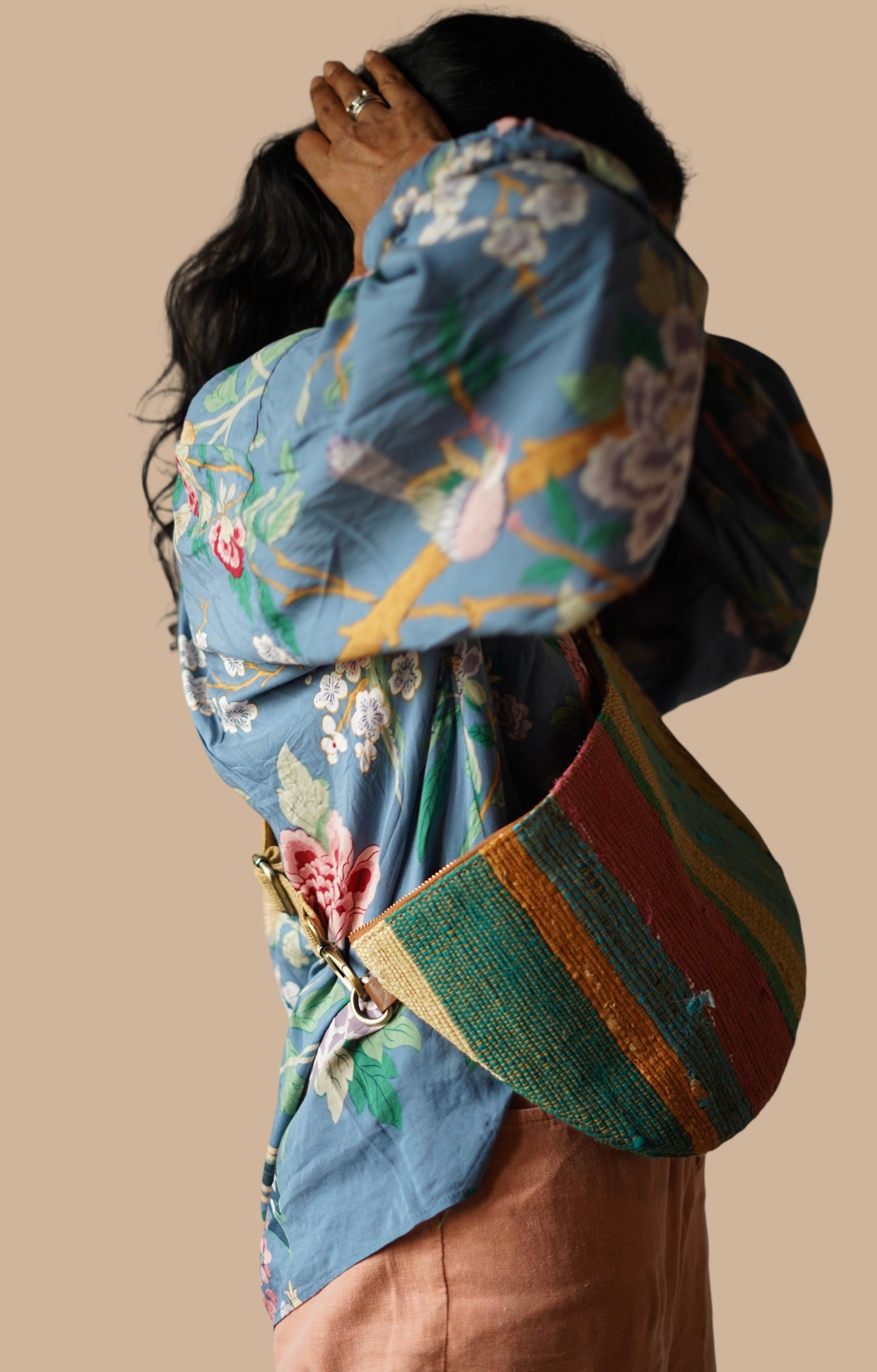 Aanya Hand-Woven Upcycled Crossbody/Fanny Pack