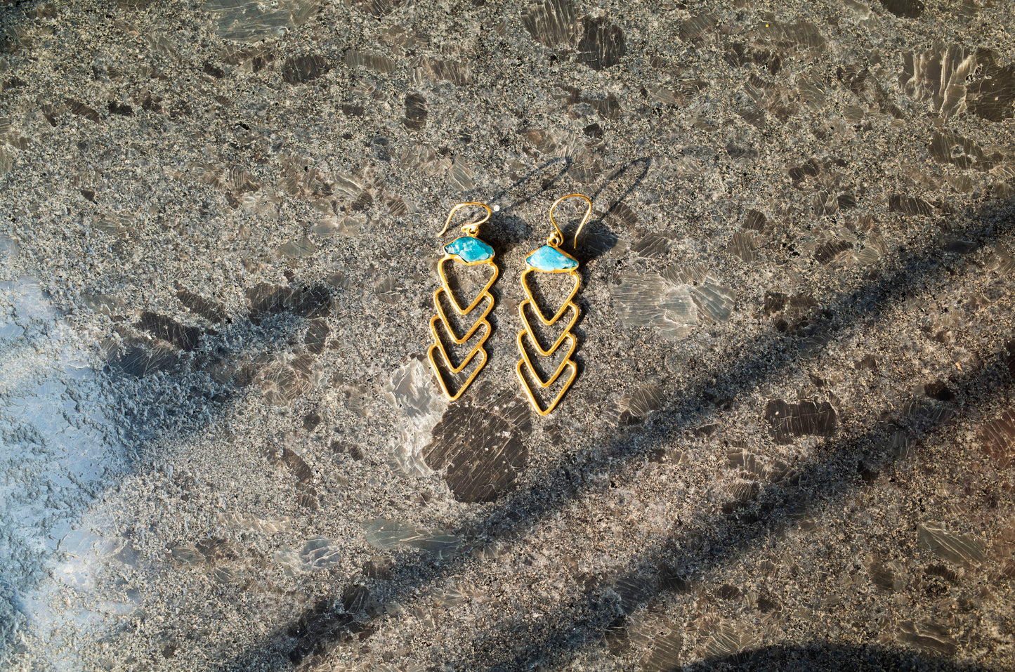 Arrowhead Raw Stone Earrings