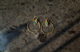 Circle Raw Stone Earrings