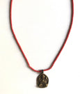 Coral Tube Necklace with Gods