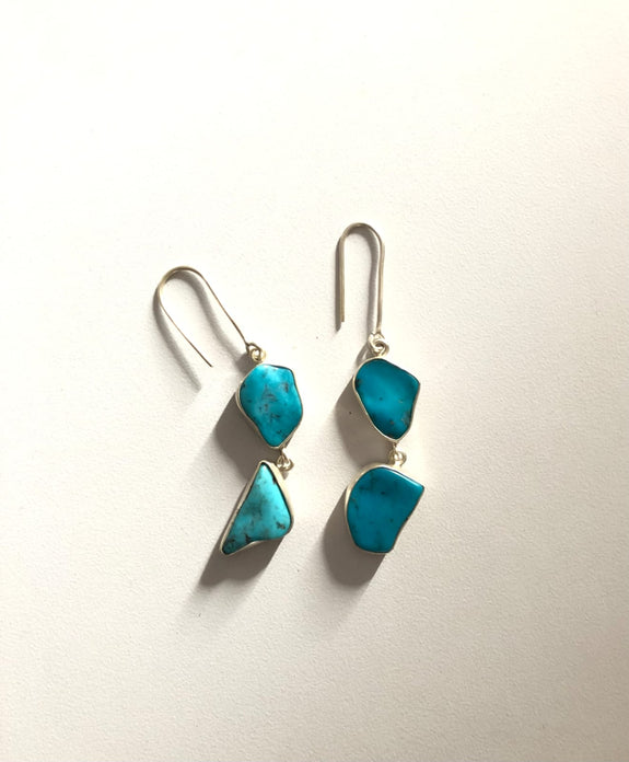 Turquoise & Sterling Silver Earrings 2