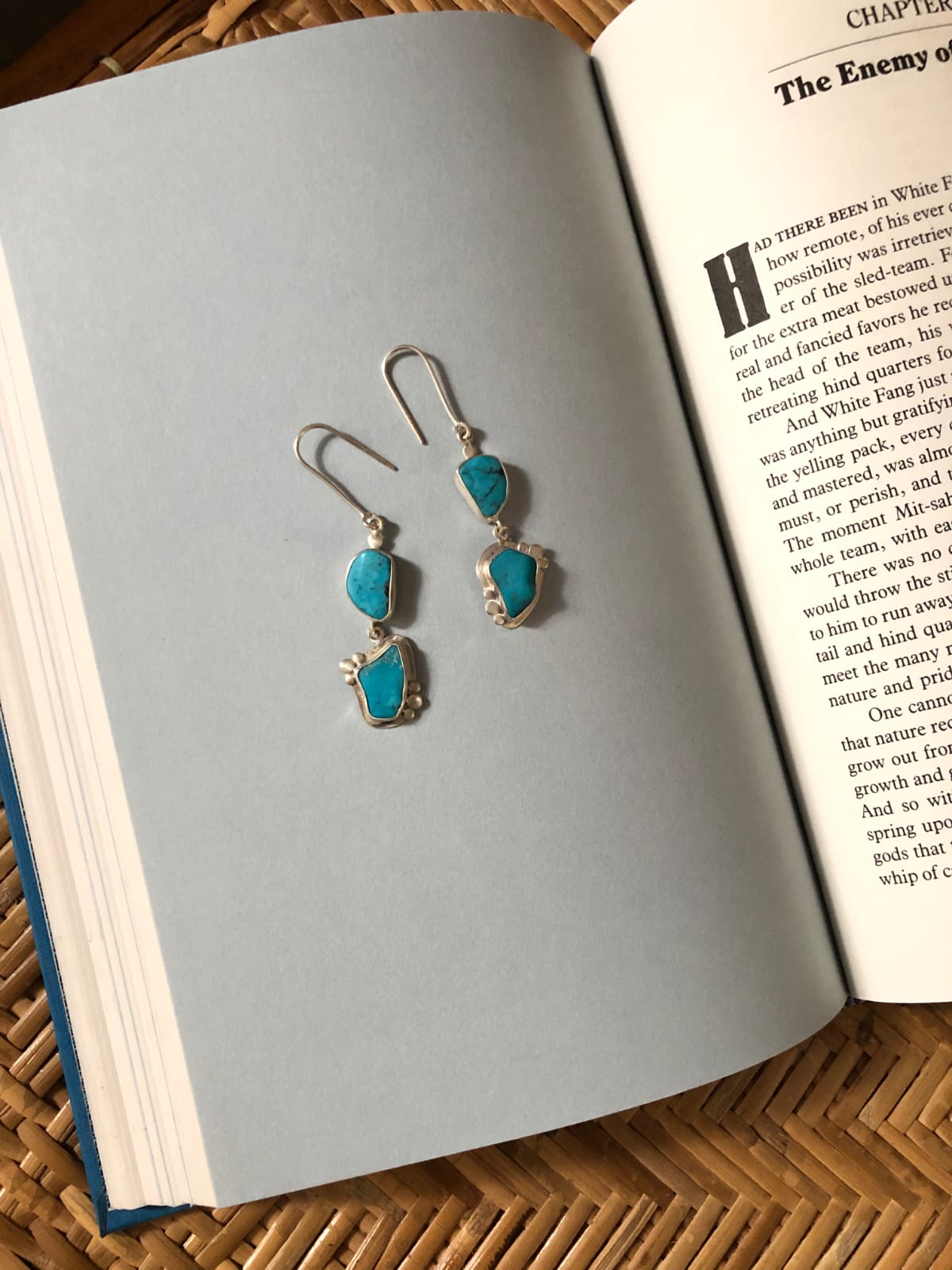 Turquoise & Sterling Silver Earrings 3