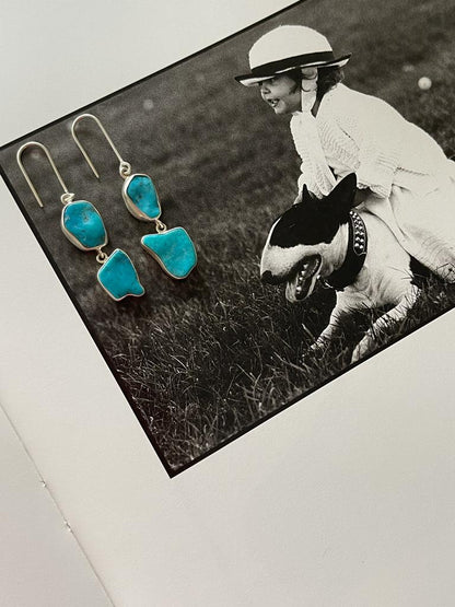 Turquoise & Sterling Silver Earrings 2