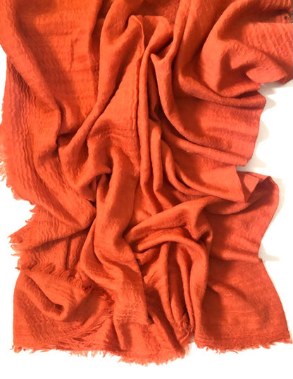 Loom Woven Fine Wool Scarf - Summer Colours