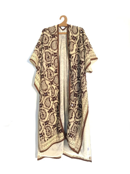 Free Size  Embroidery Long Kaftan